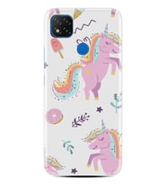 Kılıfland Xiaomi Redmi 9C Kılıf Silikon Resimli Kapak Pasta Unicorn Stok 1139
