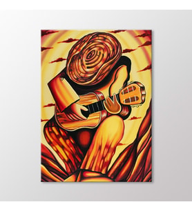 Arty Tablo Gitar Çalan Adam Tablo (Karışık)