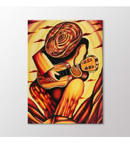 Arty Tablo Gitar Çalan Adam Tablo (Karışık)