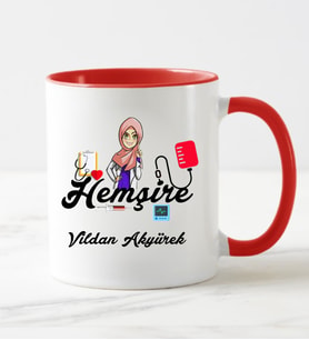 Hemşire Kupa Bardağı Kırmızı