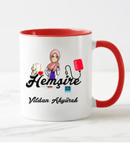 Hemşire Kupa Bardağı Kırmızı