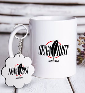 BK Gift Kişiye Özel Mesleki Senarist  Beyaz Kupa ve Anahtarlık Hediye Seti-2 (Model 1)
