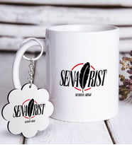 BK Gift Kişiye Özel Mesleki Senarist  Beyaz Kupa ve Anahtarlık Hediye Seti-2 (Model 1)