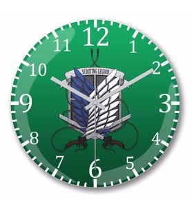 Attack On  Titan Scoutıng  Legıon Duvar Saati Bombeli Gercek Cam