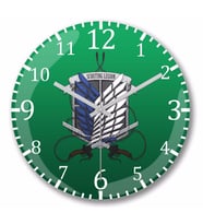 Attack On  Titan Scoutıng  Legıon Duvar Saati Bombeli Gercek Cam