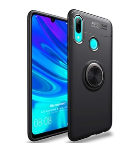 Microsonic Huawei Honor 10 Lite Kılıf Kickstand Ring Holder Siyah