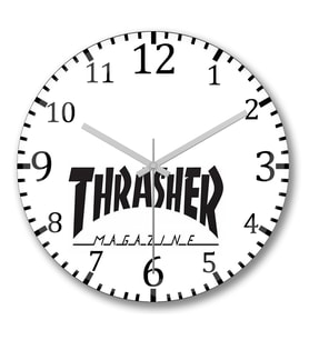 Thrasher Duvar Saati Bombeli Gercek Cam