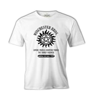 Supernatural - Winchester Bros. Beyaz Erkek Tshirt