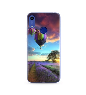 Lavanta Bahçesi Tasarımlı Süper Şeffaf Silikon Telefon Kılıfı Huawei Honor 8A