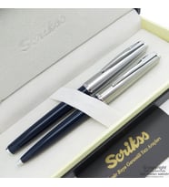 Scrikss 78 Lacivert Dolma Kalem + Tükenmez Kalem Set  Scrikss Kalem  İsme Özel Kalem  Hediyelik Kalem