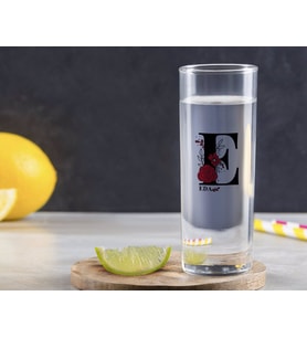 BK Gift Kişiye Özel Renkli Baskılı Harfli Vodka Bardağı-6 (Beyaz)