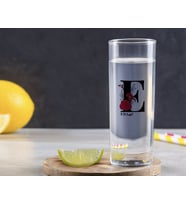 BK Gift Kişiye Özel Renkli Baskılı Harfli Vodka Bardağı-6 (Beyaz)