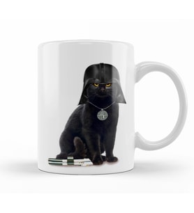 Kedi Star Wars Cat Vader Kupa Bardak Porselen