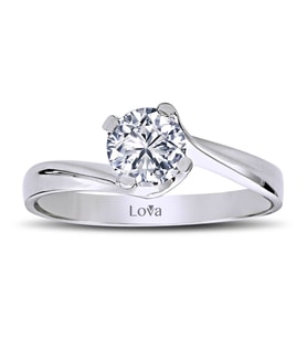 Lova F Renk 0,50 Karat Pırlanta Tektaş Yüzük - 1010054