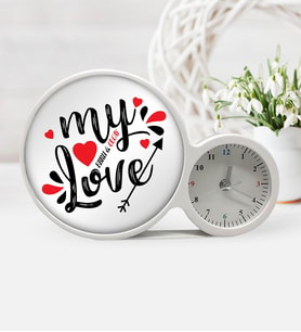 BK Gift Kişiye Özel Aşkım Saatli Sihirli Led Ayna Çerçeve  1