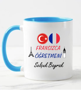 Fransızca Öğretmeni Kupa Bardağı Mavi