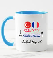 Fransızca Öğretmeni Kupa Bardağı Mavi