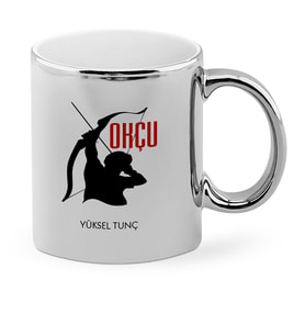 BK Gift Kişiye Özel Mesleki Okçu Krom Kupa Bardak  1