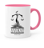 BK Gift Kişiye Özel Mesleki Avukat Pembe Kupa Bardak  9