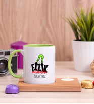 Fizik Mühendisi Ahşap Altlıklı Mumlu Yeşil Kupa Bardak