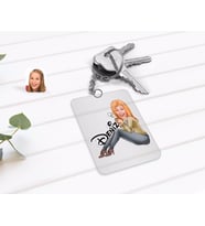 BK Gift Kişiye Özel Kadın Karikatürlü Şeffaf Pleksi Anahtarlık-102 (Beyaz)