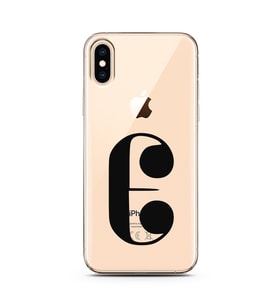 Iphone X Harf Tasarımlı Telefon Kılıfı E-Harfi 