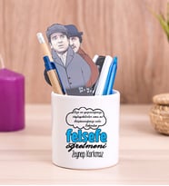 Felsefe Öğretmeni Seramik Kalemlik
