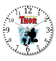 Thor Duvar Saati Bombeli Gercek Cam