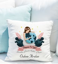 Kişiye Özel Dünyanın En Güzeli Anneler Günü Yastığı