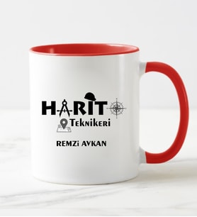 Harita Teknikeri Kupa Bardağı Kırmızı
