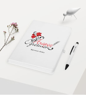 BK Gift Kişiye Özel Arapça Öğretmeni Temalı Beyaz Defter Kalem Hediye Seti - 1