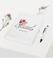 BK Gift Kişiye Özel Arapça Öğretmeni Temalı Beyaz Defter Kalem Hediye Seti - 1