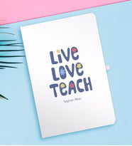 BK Gift Kişiye Özel Yaşa Sev Öğret Beyaz Defter-1