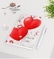 BK Gift Kişiye Özel Sevgililer Günü Beyaz Defter Kalem Seti-127