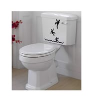 Yehu Banyo Klozet Sticker 27x17cm Siyah
