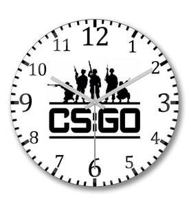 Cs Go Squad Duvar Saati Bombeli Gercek Cam