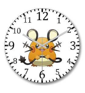 Pokemon Go Pikachu Dedenne Duvar Saati Bombeli Gercek Cam
