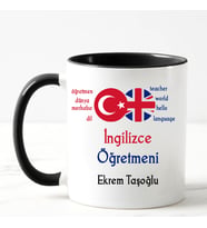 İngilizce Öğretmeni Kupa Bardağı Siyah