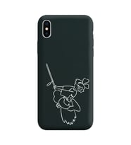 Iphone X Çizgi Tasarımlı Siyah Lansman Telefon Kılıfı