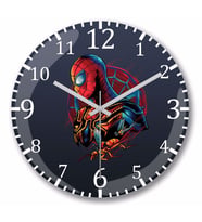 Spiderman Far From Home Duvar Saati Bombeli Gercek Cam