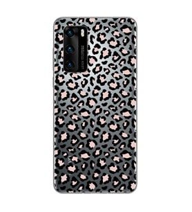 Leopar Tasarımlı Süper Şeffaf Silikon Telefon Kılıfı Huawei P40 Pro