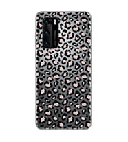 Leopar Tasarımlı Süper Şeffaf Silikon Telefon Kılıfı Huawei P40 Pro
