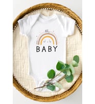 Boho Gökkuşağı Baskılı Bebek Zıbını