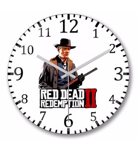 Red Dead Redemption 2 Hosea  Duvar Saati Bombeli Gercek Cam