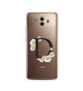 Papatya Harf Tasarım Süper Şeffaf Silikon Telefon Kılıfı Huawei Mate 10 Pro D-Ha