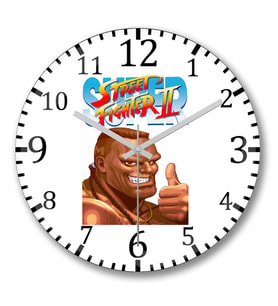 Street Fighter Thunder Hawk  Duvar Saati Bombeli Gercek Cam