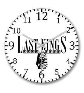 Last Kings Duvar Saati Bombeli Gercek Cam-Recovered