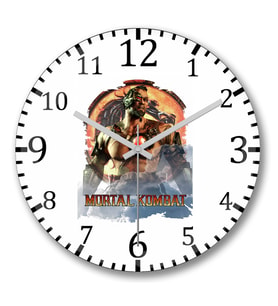 Mortal Kombat2 Duvar Saati Bombeli Gercek Cam