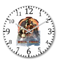 Mortal Kombat2 Duvar Saati Bombeli Gercek Cam
