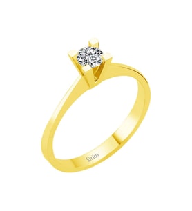 Sirius E Renk 0,23 Karat Pırlanta Tektaş Yüzük 0723R0167
